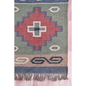 Indiano Iuta Astratto Stampato Soggiorno Tappeti di Lana Fatti A Mano Tappeto Tappeto Modello <span class=keywords><strong>Etnico</strong></span> Tappeti Camera Da Letto Della Decorazione Della Casa di Tiro libero di trasporto - Product Image 3