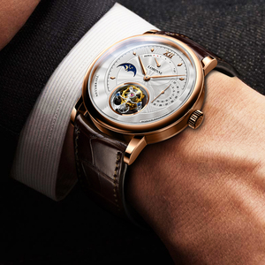 Orologio Meccanico Tourbillon Scheletrato <span class=keywords><strong>con</strong></span> Riserva di Carica e Calendario, Cassa <span class=keywords><strong>in</strong></span> Acciaio Inossidabile, <span class=keywords><strong>Cinturino</strong></span> <span class=keywords><strong>in</strong></span> <span class=keywords><strong>Pelle</strong></span> - Orologio di Lusso da <span class=keywords><strong>Uomo</strong></span> - Product Image 6