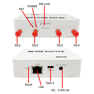 Routeur 5g avec emplacement pour carte SIM Plug and Play Wi-Fi6 routeur Wifi CPE 5g avec antenne externe gestion de l'arrière-plan de la page <span class=keywords><strong>Web</strong></span> NR SOC - Product Image 2