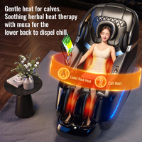Silla de Masaje de Gravedad Cero de Diseño de Lujo, Venta al por Mayor de Fábrica China, R18 Snowfit, Masajeador Corporal Completo 3D Shiatsu