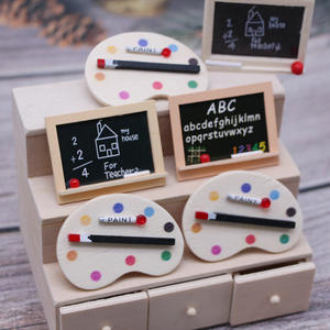 Mini tableau noir en bois, palette d'artiste, <span class=keywords><strong>chevalet</strong></span>, décoration miniature pour maison de poupée, modèle d'affichage à l'échelle 1/12 - Product Image 4