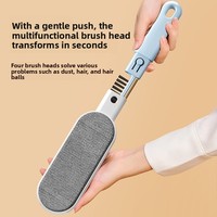 Brosse dépoussiérante électrostatique quatre-en-un transfrontalière FK-0902 – Éliminateur multifonction de poils d'animaux et de poussière pour vêtements et canapés