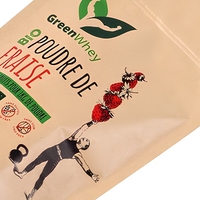 Ecologische Doypack voedselveilige staande pouch met ritssluiting, biologisch afbreekbare composteerbare verpakking voor fruit, biologisch poeder, aardbeien 1kg