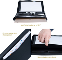 Porte-documents en cuir PU de qualité supérieure avec logo personnalisé en relief, bloc-notes, bloc-notes d'écriture, présentation d'entreprise, dossier de présentation, portefeuille