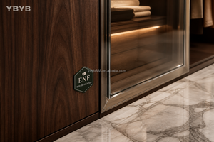Armoire penderie autoportante pour hommes et femmes - Facile à assembler, en bois, grande capacité, idéale pour villa - Product Image 6