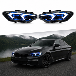 Faros Delanteros para Automóvil, Color Azul, Totalmente Sellados, 6000K, para BMW Serie 3 F30/F35 2012-2019, Carcasa Impermeable de ABS, Ensamblaje Plug+Play - Product Image 1