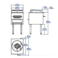 Cuisinière sur pied Cuisinière à jet Cuisinière à gaz en acier inoxydable Wok à gaz commercial