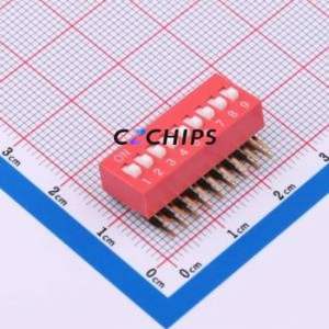 DA-9-R-T DIP Switch Through hole Component (THT),P=2.54mm Switch Piano Key Single Pole Single Throw 9-Bit 2.54mm - Product Image 1