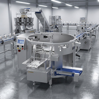 Machine d'emballage automatique multifonctionnelle à 8 stations pour sachets préformés de céréales et aliments en granulés, avec remplisseuse à vis sans fin