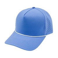 Gorra de Béisbol de 5 Paneles, Blanca, Personalizada, de Alta Calidad, 100% Poliéster, Impermeable, con Perforaciones Láser, Diseño de Hojas, Leopardo, Puntos, Estilo Dad, Deportiva, para Playa