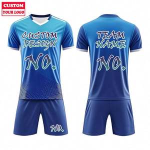 Grosir terbaru 24/25 Set sublimasi pakaian sepak bola cepat kering untuk pria kaus Jersey kustom sepak bola celana pendek kualitas tinggi - Product Image 1