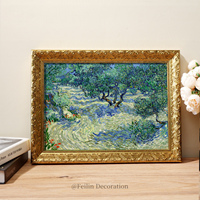 Peintures de paysages européens, fleurs, art mural vintage, impression sur toile encadrée en bois, décoration de la maison, luxe
