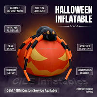 Citrouille gonflable géante pour Halloween, directement de l'usine, en tissu Oxford 210D avec éclairage LED, taille personnalisée pour la location événementielle