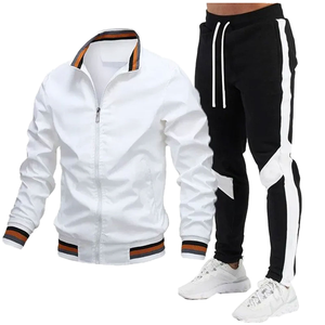 Custom Logo Breathable Casual Solid Polyester <b>Vest</b> & Long Sleeve Coat Two Piece <b>Men</b> Golf - Product Image 2