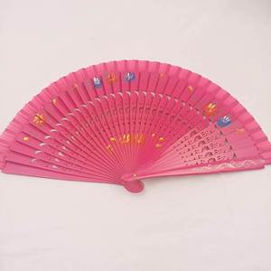Abanico de mano español clásico de madera de 23 cm para decoración, baile, fiestas, publicidad, recuerdo, con decoración pintada - Product Image 6
