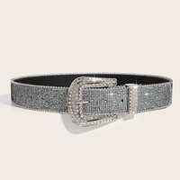 Ceinture en PU JULUN avec strass, ceinture pour femmes, ceinture en cristal rose de haute qualité, boucle en strass scintillante pour femmes