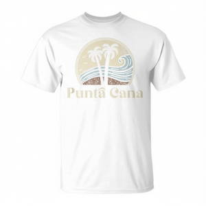 T-shirt vintage palmiers de Punta Cana République Dominicaine Mode Plage Vêtements Promotionnels Premium - Product Image 2