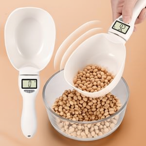 Cuillère-balance numérique intelligente, capacité 1 kg, outil de mesure alimentaire en plastique pour peser les ingrédients de cuisine avec écran - Product Image 1