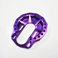 High-Precision Cnc Machining purple Anodized Aluminum Heat Sink Strict Screw Tolerance Cnc Machining Metal Parts