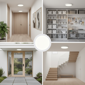 Plafonnier LED intelligent à détecteur de mouvement 18W blanc, 8 pouces, pour couloir, placard, buanderie, porche, escalier - Product Image 5