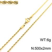 Collier Hiphop Classique à Chaîne Simple, Résistant et Poli, Essentiel, Masculin, en Acier Inoxydable, Accessoires en Gros MGBC284