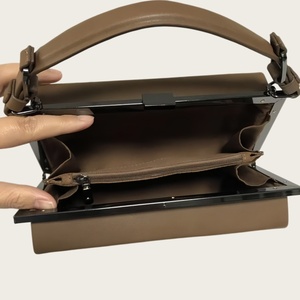 Customization Minimalist PU Leather Square Classic Clutch Bag with Top Handle <b>Medium</b> Hardness All Seasons Women's <b>Handbag</b> - Product Image 6