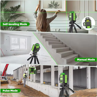 Niveau laser rotatif industriel autonivelant vert 360 degrés – Outil de nivellement laser