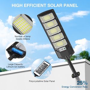 Solar Street <strong>Light</strong> All-In-One IP66 Waterproof 600W Integrated Motion Sensor <strong>Dusk</strong> <strong>to</strong> <strong>Dawn</strong> Remote Control Outdoor Street <strong>Light</strong> - Product Image 2