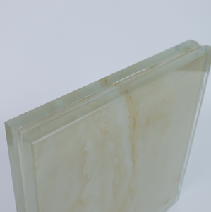 Panneau décoratif en verre artistique céramique à motif pierre naturelle beige chaud pour la décoration intérieure moderne des résidences et des bureaux - Product Image 4