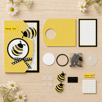Kit de bricolage pour créer vos propres cartes de remerciement pour les enseignants, kit de fabrication de cartes de vœux faites à la main avec un motif abeille, ensemble de fabrication de cartes pour enfants, jouet d'art et d'artisanat