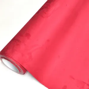 Rotes Wildleder Stoff Vinyl Auto-Armaturenbrett-Vinylfolie für Automobil Alcantara-Folge