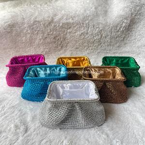 Hot Bán Dệt Kim Crochet Kim Loại Vàng Raffia Ly Hợp Túi, Túi Túi Xách Mùa Hè Từ Việt Nam - Product Image 3
