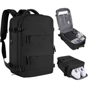 Multifunctional Custom Large Capacity Usb Charging <b>Black</b> <b>Backpack</b> Travel Storage Bag Durable Business Computer <b>Backpack</b> - Product Image 1