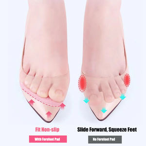 Vente en gros de coussinets pour l'avant-pied pour femmes, à porter avec des chaussures à talons hauts, demi-semelles, soulagement de la douleur, confort, protection des pieds, coussinets antidérapants - Product Image 6