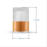 Lampe de table sans fil en bois acrylique lampe de table en bois étanche Dimmable lampe de table de chevet pour lit