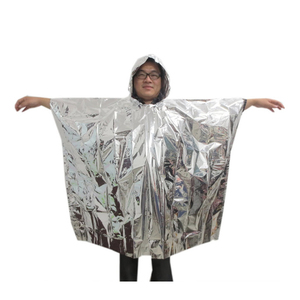 Mantas de Aislamiento Térmico para Camping y Supervivencia DD2487, Impermeables, Poncho de Emergencia Desechable de Aluminio - Product Image 2
