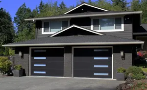 Portes de <span class=keywords><strong>garage</strong></span> automatiques électriques à <span class=keywords><strong>double</strong></span> peau en <span class=keywords><strong>bois</strong></span> de style américain moderne, portes sectionnelles commerciales pour villas, portes de <span class=keywords><strong>garage</strong></span> inclinables - Product Image 3