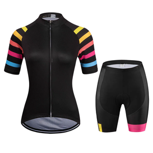 Ensemble de maillot de cyclisme pour femmes, chemise et short de vélo de montagne à manches courtes pour femmes d'été - Product Image 2
