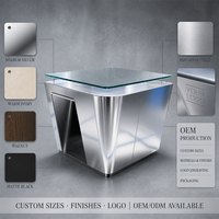 Vitrine de présentation de bijoux en verre de luxe sur mesure avec éclairage LED pour comptoir de kiosque de centre commercial destiné aux magasins de diamants