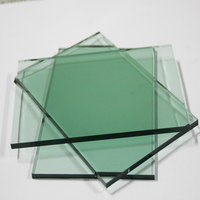 Prix des feuilles de verre rectangulaires rondes en verre trempé épais de 1/2, verre trempé réfléchissant pour murs