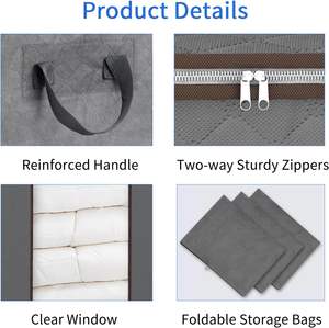 Tas Penyimpanan Pakaian Lipat Berkualitas Tinggi, Serbaguna, dari Kain, untuk di Bawah Tempat Tidur, Organizer Sprei, untuk Perlengkapan Tempat Tidur - Product Image 2