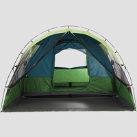 Tente de camping tunnel OEM spacieuse pour 6 personnes avec grand porche avant zippé, abri imperméable 3 saisons pour les voyages en famille