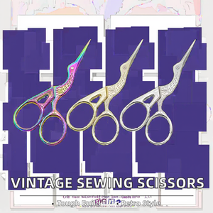 Ciseaux à broder vintage européens en acier inoxydable, à bord lisse, pour couper le fil et le fil à broder, usage domestique - Product Image 2