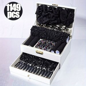 Set de Accesorios para el Cabello <span class=keywords><strong>con</strong></span> Lazo de Satén de Lujo Balletcore, Caja de Almacenamiento de Joyas, Regalo de Cumpleaños para Niñas, Kit de Pinzas para el Cabello al por Mayor - Product Image 6