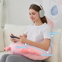 Coussin de lecture et de crochetage en peluche pour ordinateur portable, accessoire de jeu mignon, coussin de soutien doux pour les bras pour tablette/iPad