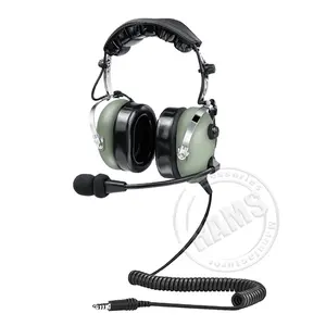 Helicopter headset like david clark aviation headset with dynamic microphone soft foam earpad