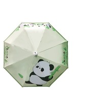 Nouveau Parapluie Pliable à Six Branches Motif Patte de Chat, Revêtement Noir Anti-UV, Protection Solaire Polyvalente Soleil-Pluie, Mignon, Trois Plis