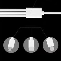 Kabel USB Type-C Magnetik Pengisian Cepat 3A INNOPRO Custom Logo 3-in-1 Flat TPE Jacket Konduktor Tembaga Murni Android IOS iPhone