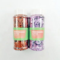 Poudre de paillettes biodégradables écologiques en vrac, mélange de paillettes comestibles pour Noël, pour l'artisanat, les ongles, les gobelets et le bricolage