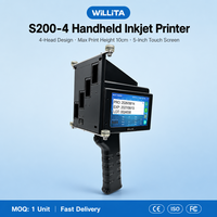Impresora de inyección de tinta TIJ manual portátil, máquina de codificación de fechas de producción y códigos de barras para envases flexibles, cartones y bolsas, con fuente grande de 5 cm y 10 cm